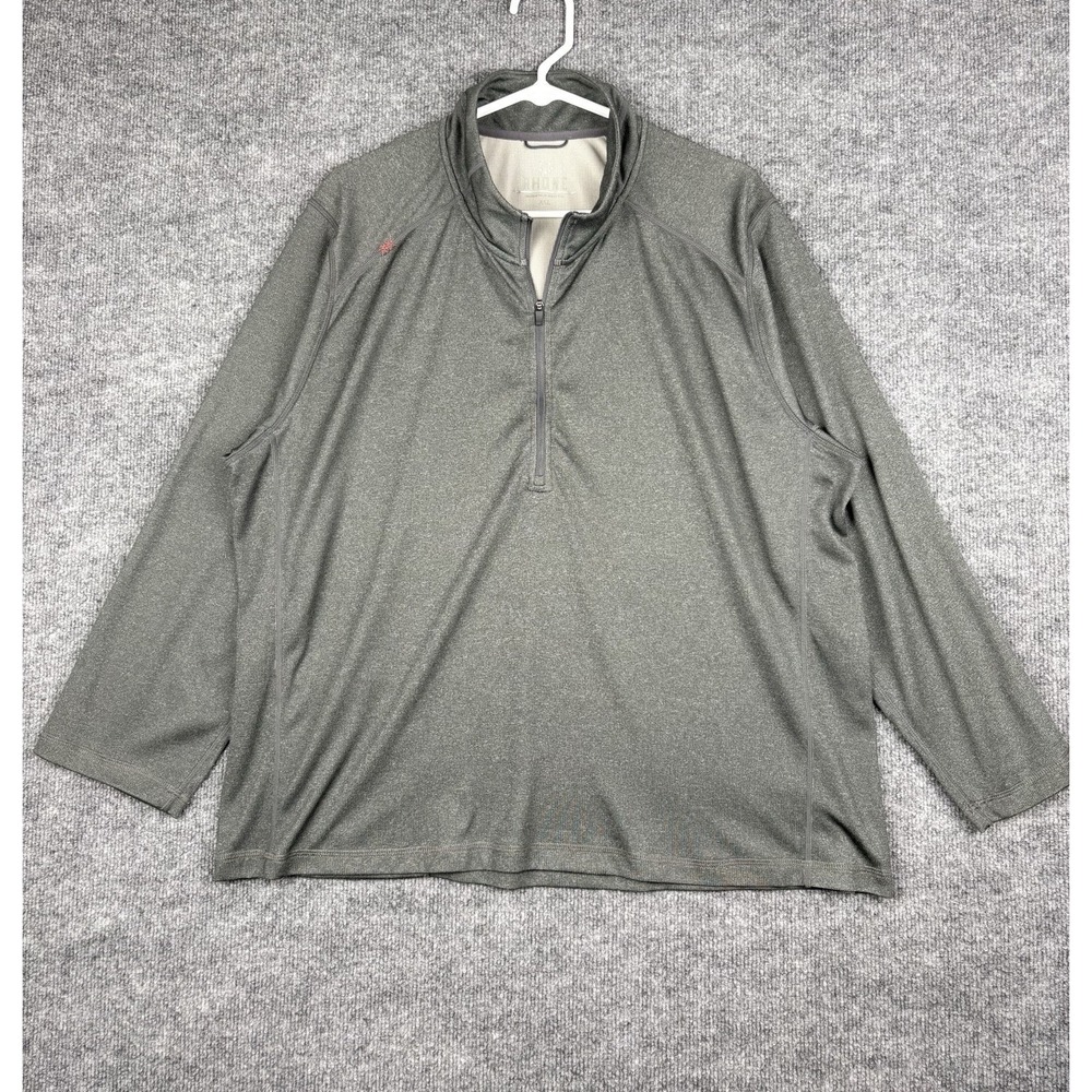 Rhone Polartec Grid Fleece 1/4 Zip Pullover Gray Men's XXL Performance